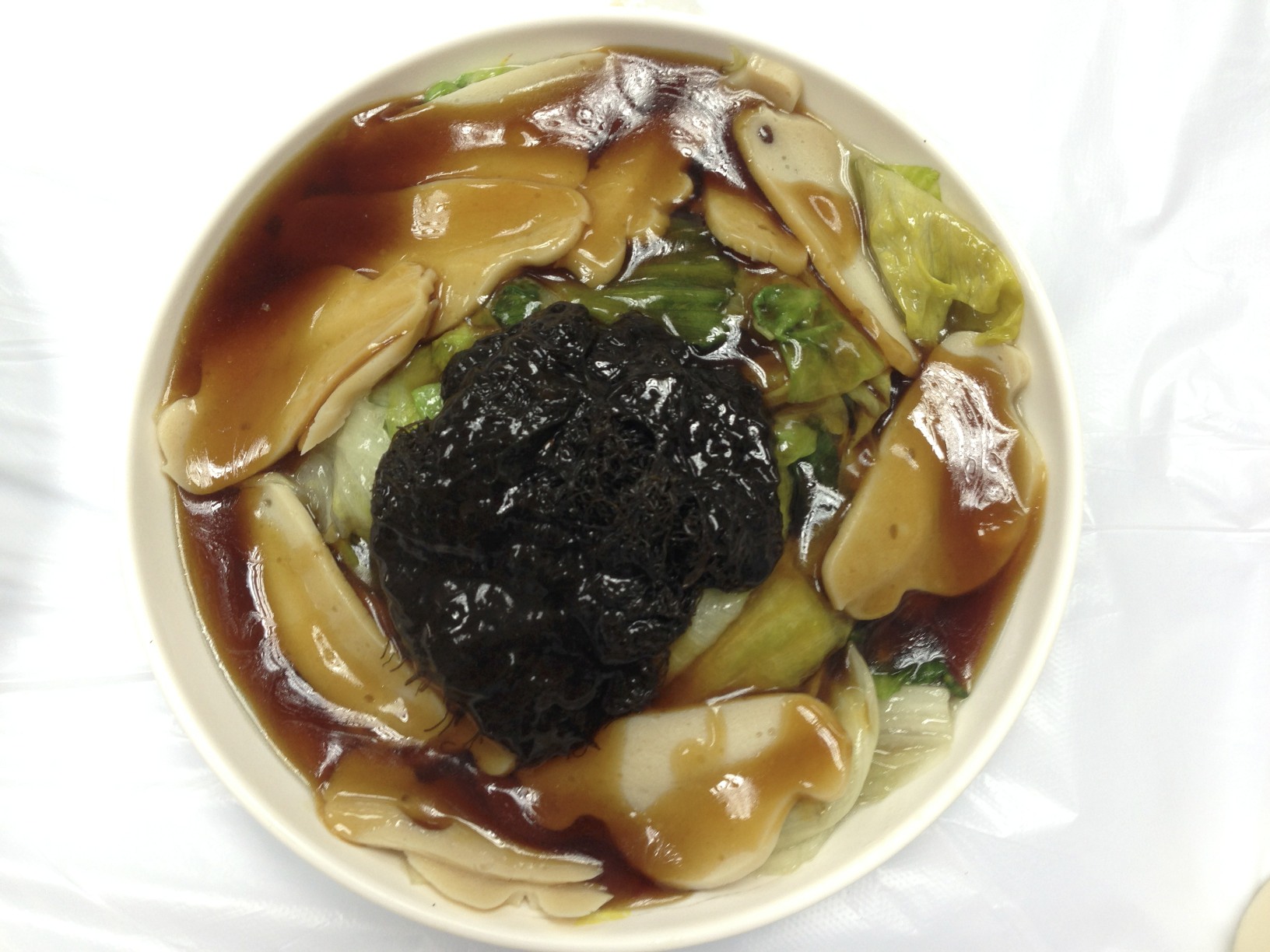 Lettuce with Dried Moss & Abalone Mushroom