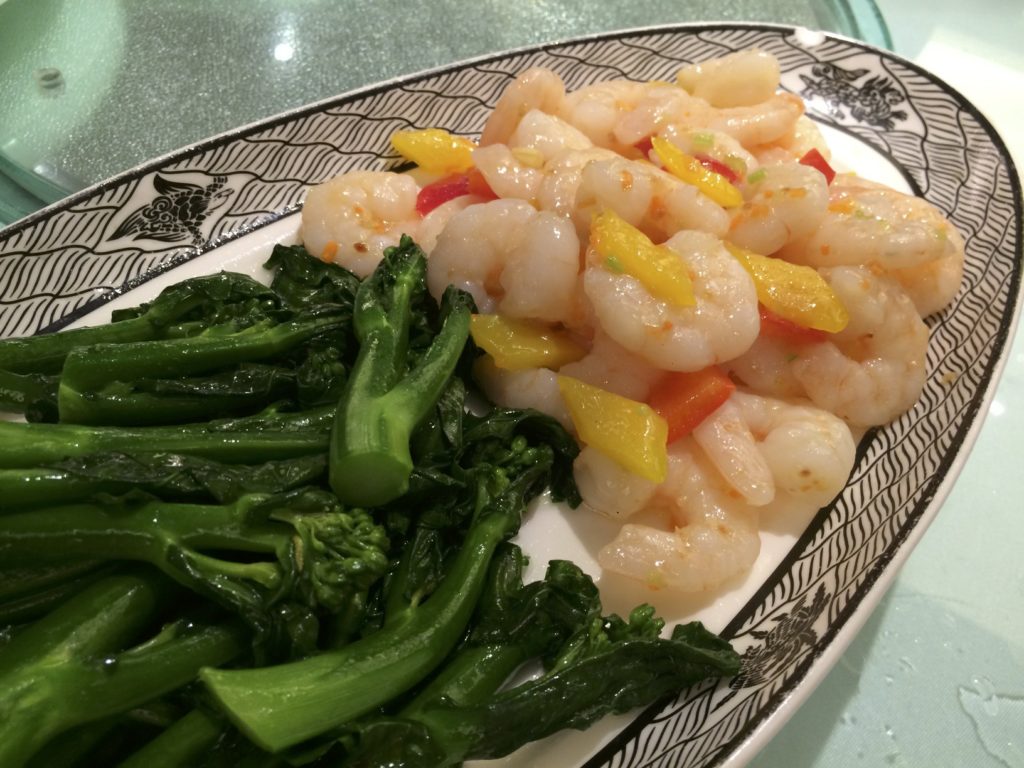 Sauté Shrimp with Gai Lan