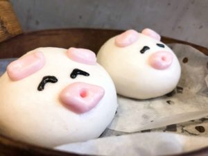 egg custard bun piggy