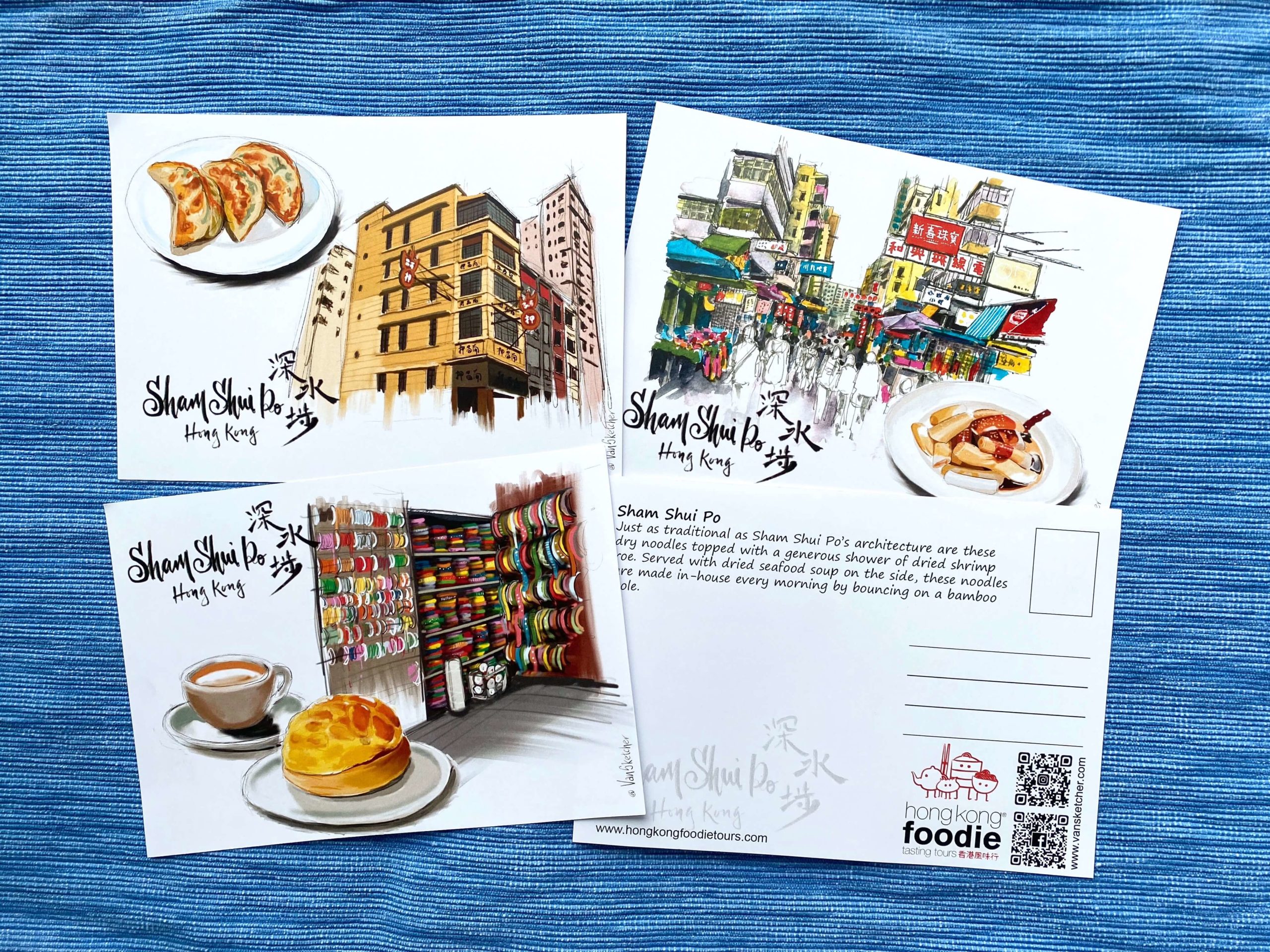Sham Shui Po Foodie Hong Kong Postcard
